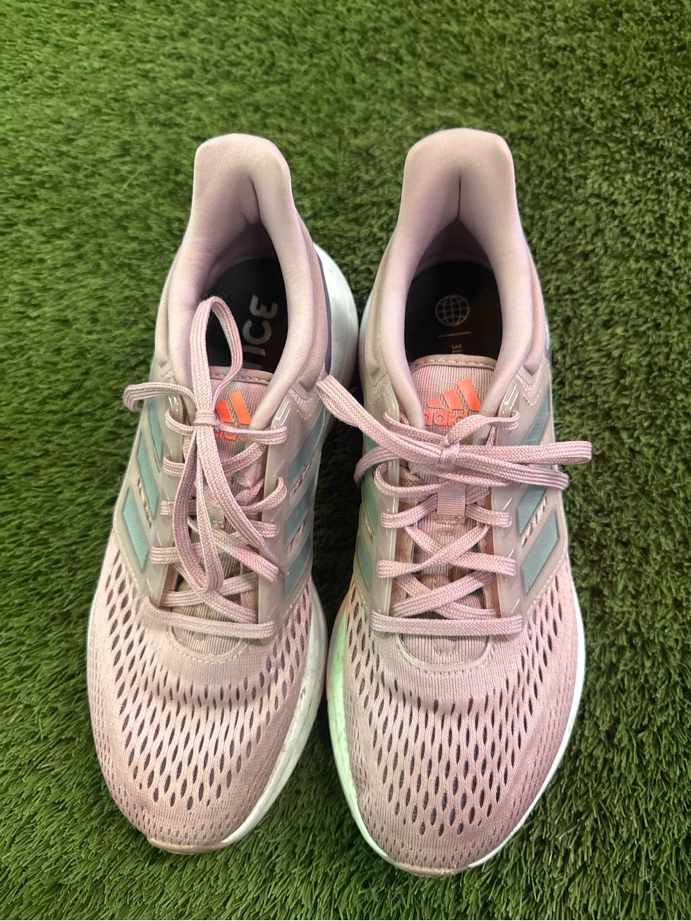 adidas Women’s Pink and Mint Athletic Running Shoes